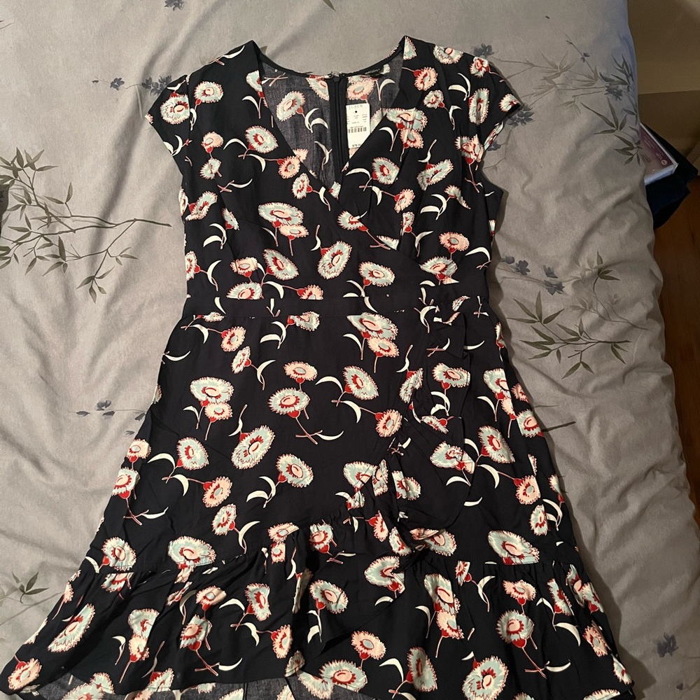 J Crew Floral Navy Dress